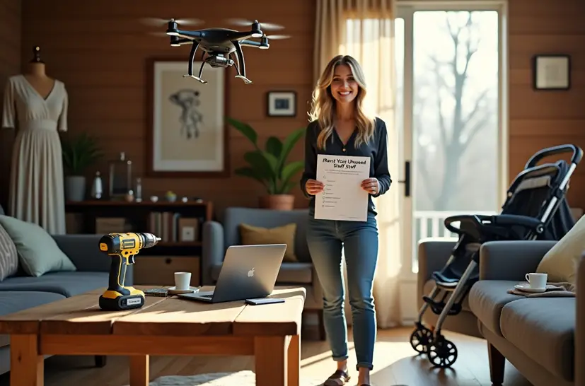 Unused Stuff into passive income 2025- woman checking proof