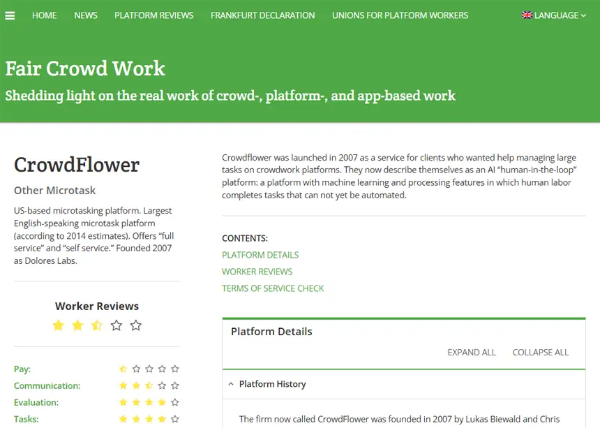 CrowdFlower (now Appen) Enterprise-Level Microtasking