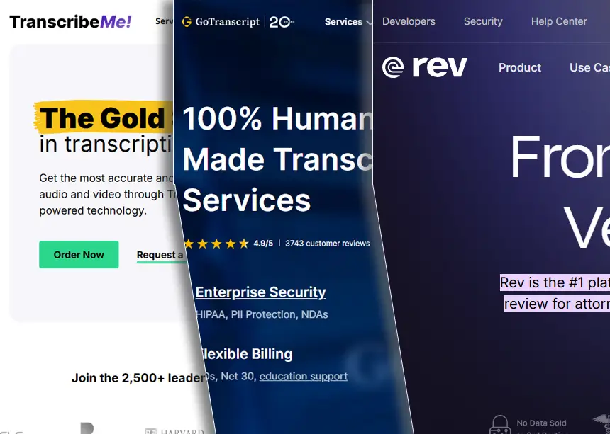 Audio Transcription Platforms (Rev, TranscribeMe, GoTranscript)