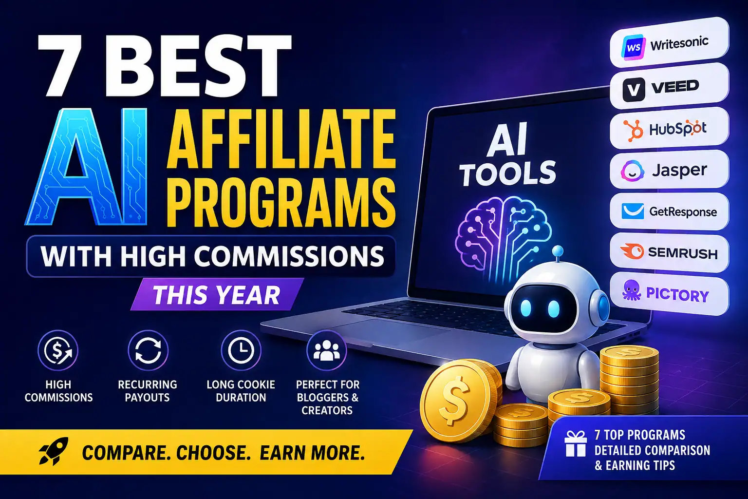 7 Best AI Affiliate Programs With High Commissions