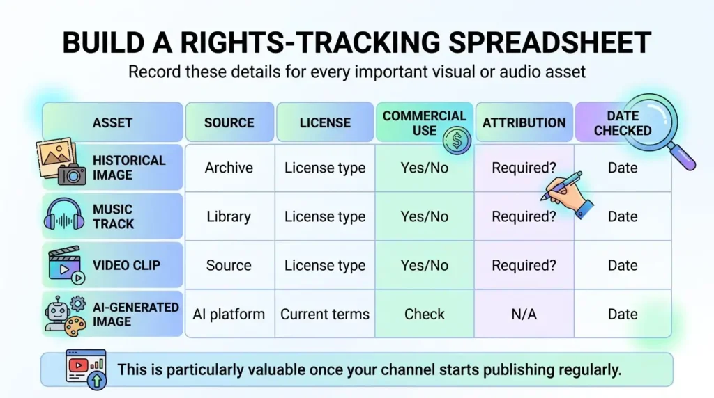 Build a Rights Tracking Spreadsheet